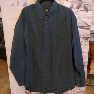Dockers Men's Dark Green Button-Down Shirt
